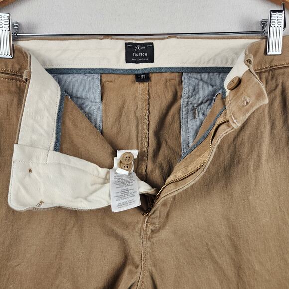 J. Crew Stretch Chino Pants Men’s 36x32 Tan Pockets 99% Cotton EUC - Picture 7 of 16